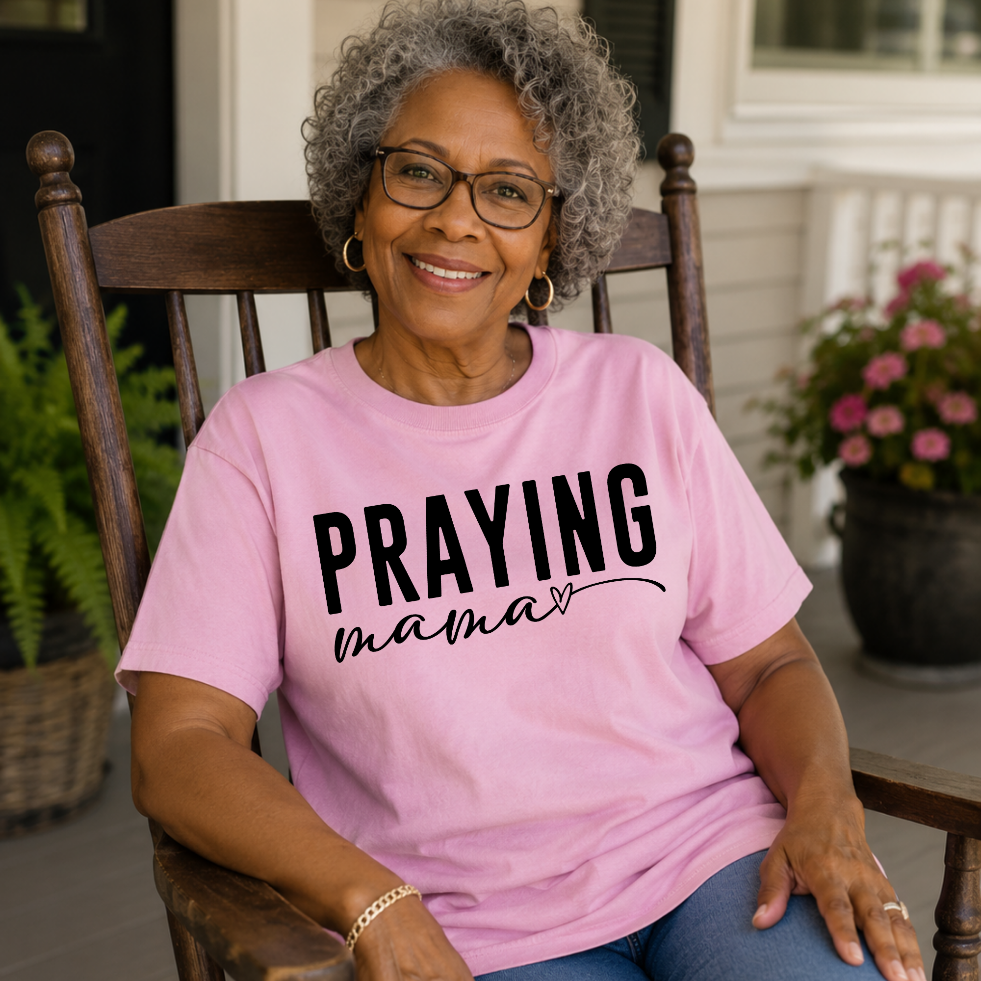 Praying Mama T-Shirt — Faith-Based Mother's Tee