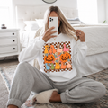 Fall Vibes Long Sleeve Tee — Pumpkin Patch Retro Graphic