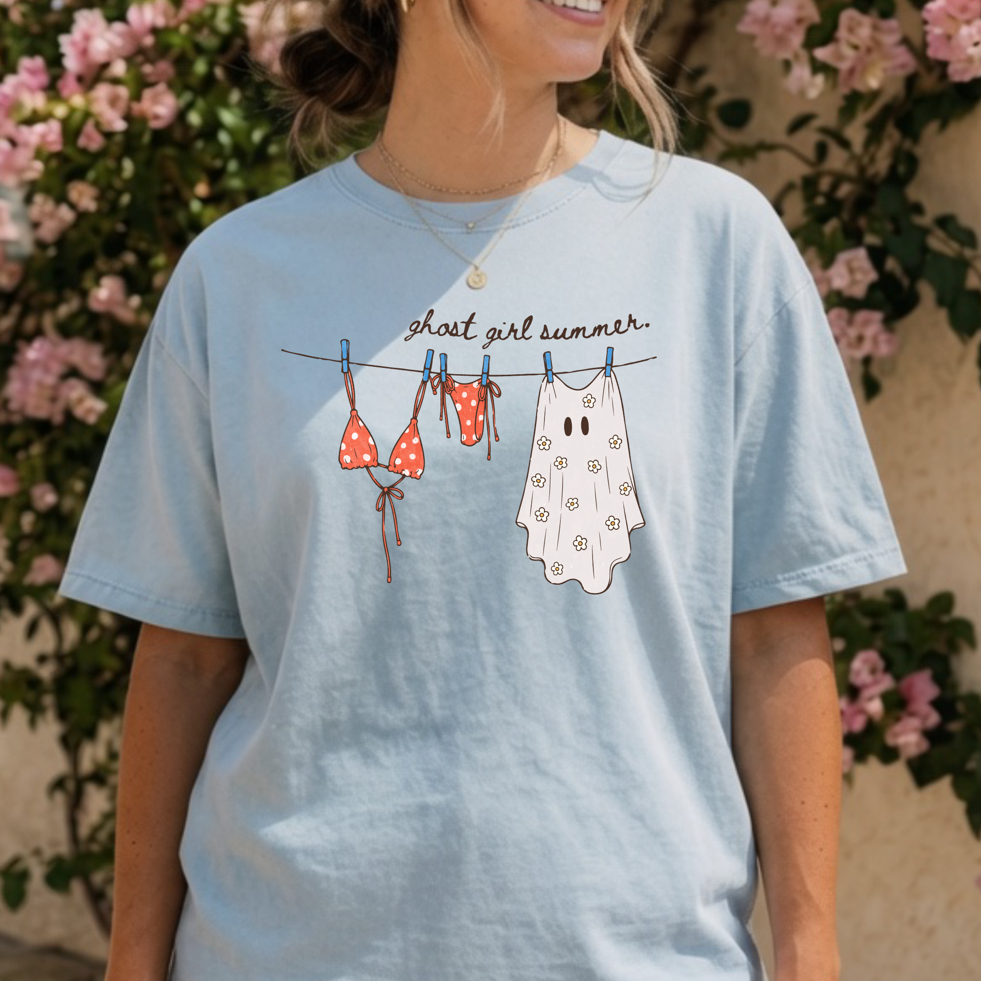 'Ghost Girl Summer' Clothesline Graphic Tee