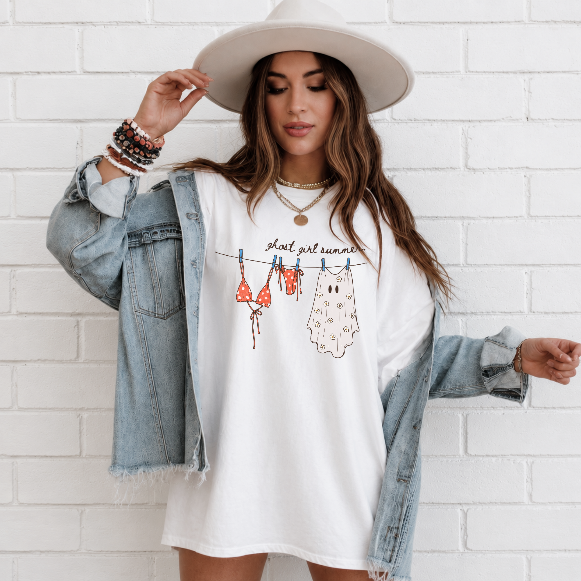 'Ghost Girl Summer' Clothesline Graphic Tee