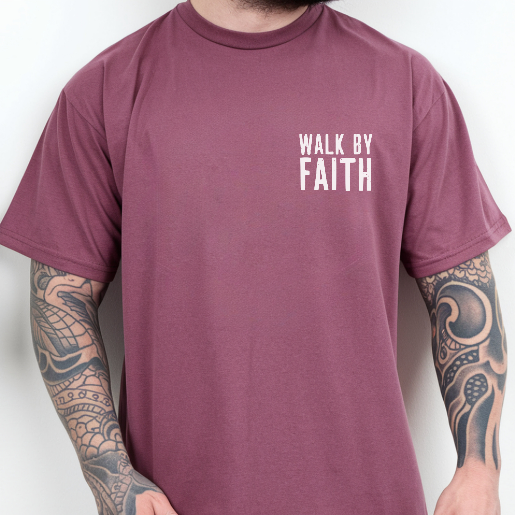 Comfort Colors Walk by Faith Shirt, Christian Faith Graphic Tee, Unisex Garment T-shirt