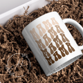 Retro Mama Coffee Mug — Neutral Brown Mom Coffee Cup (11oz/15oz)