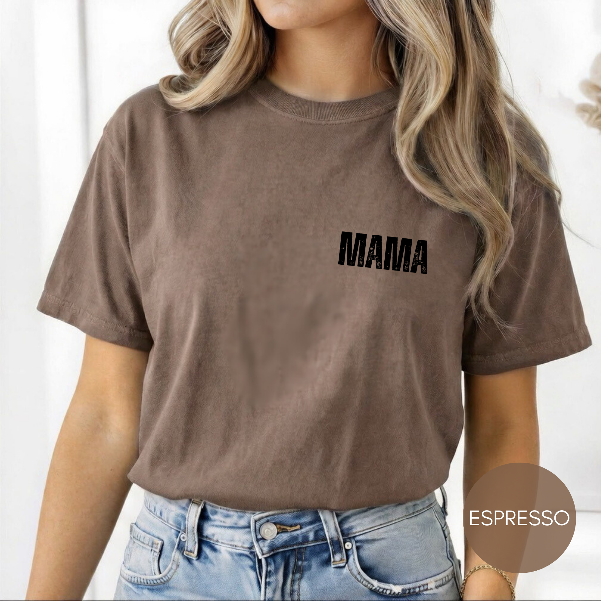 Mama Lightning Bolt Shirt | Leopard Mama Tee | Trendy Mom Graphic T-Shirt | Gift for Mom | Oversized Back Print