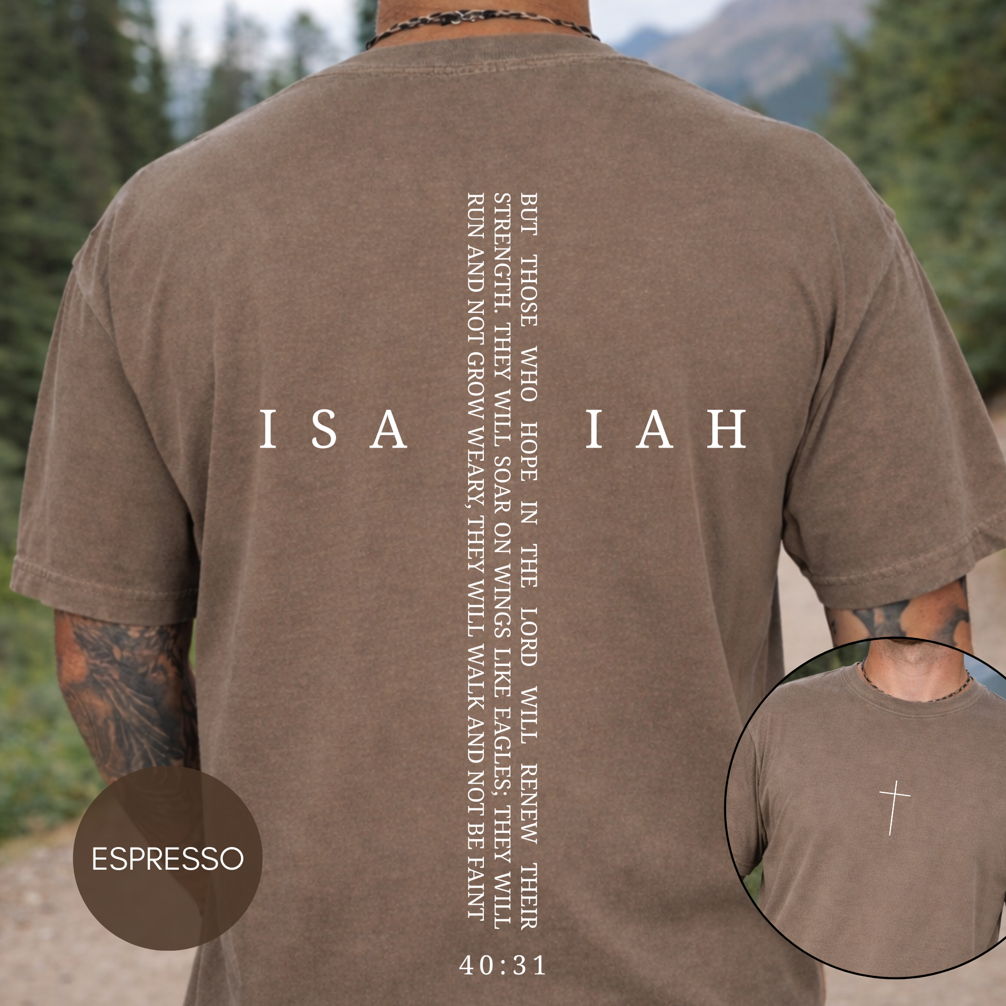 Isaiah 40:31 Christian Shirt | Faith Based Bible Verse Tee | Christian Apparel | Cross Shirt | Inspirational Scripture Shirt