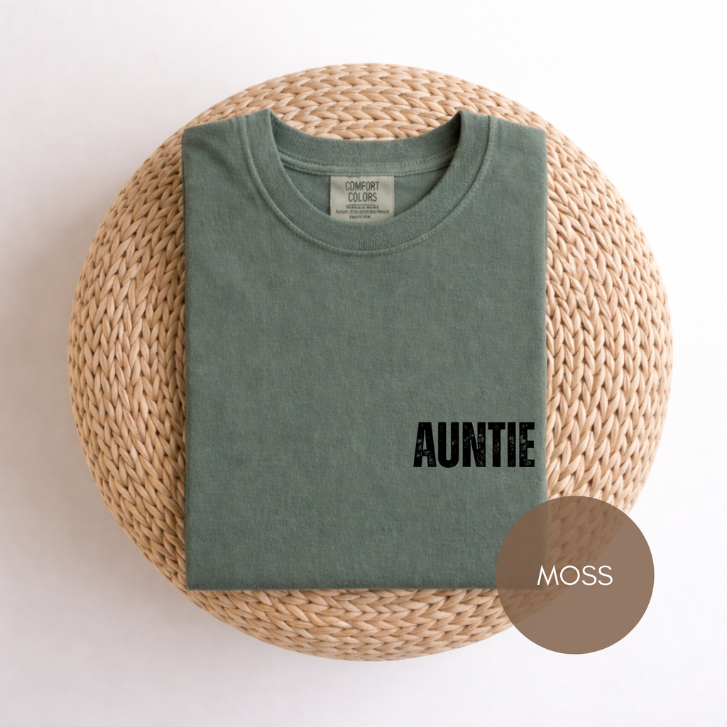 Auntie Lightning Bolt Leopard Graphic T-Shirt — Gift for Aunt, Oversized Back Print