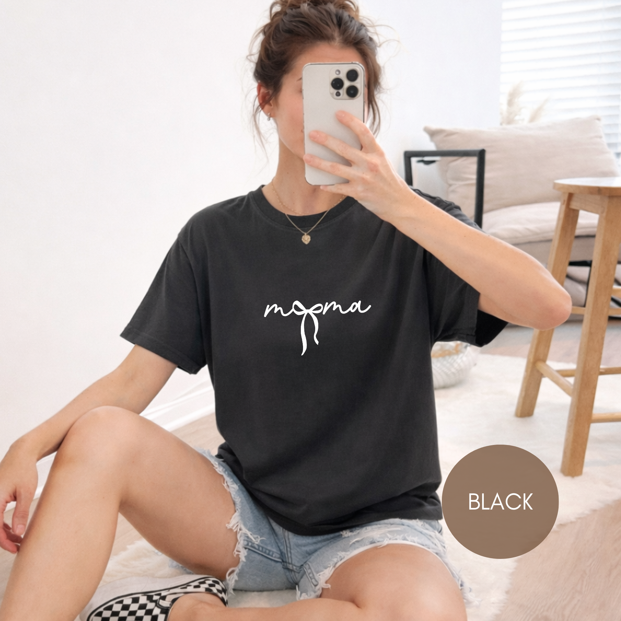 Minimalist Mama Shirt | Trendy Mom Tee | Aesthetic Mother Shirt | Neutral Graphic Tee | Cute Mom Gift | Soft Everyday Mama T-Shirt