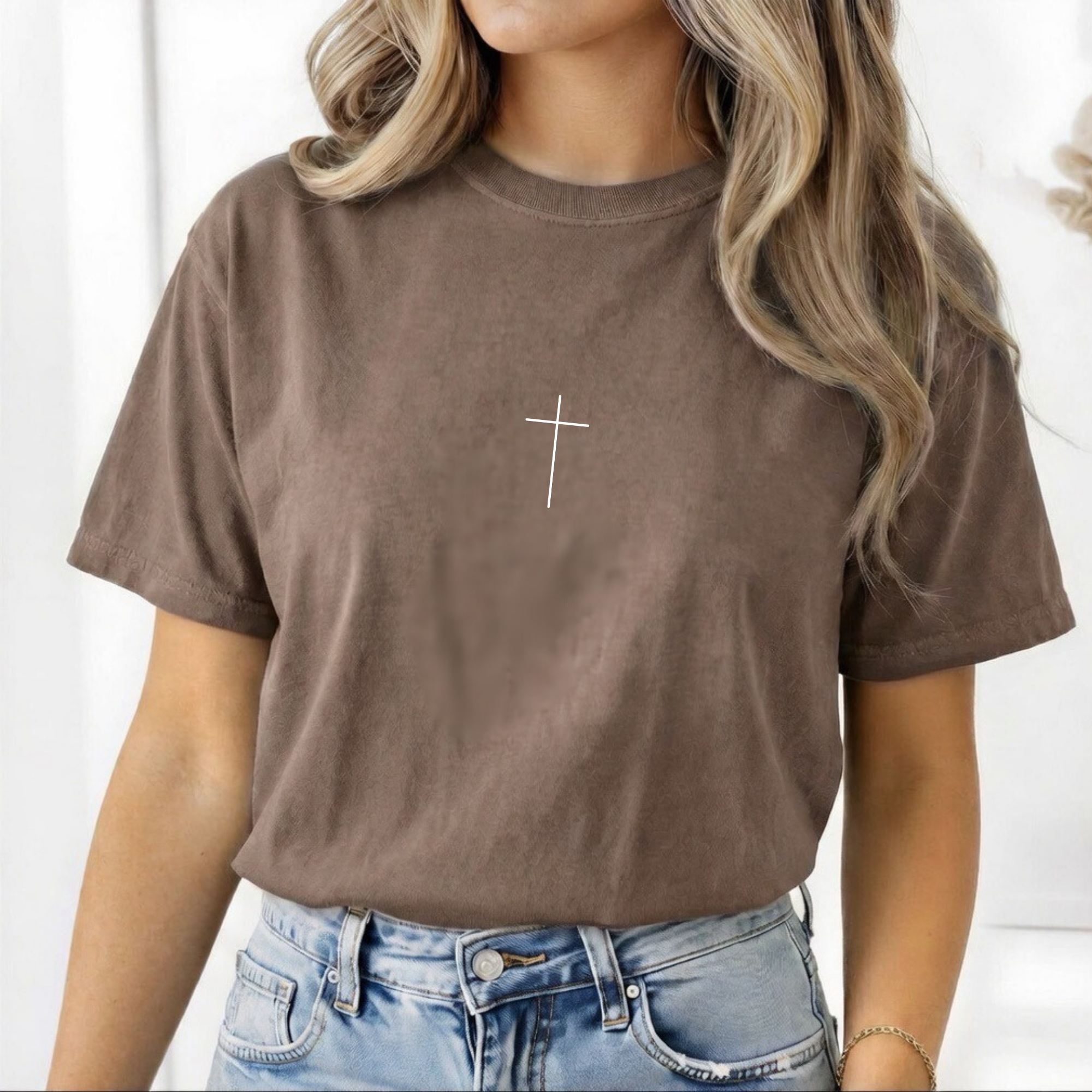Proverbs 3:5-6 Minimalist Cross T-Shirt — Trust in the Lord Faith Tee
