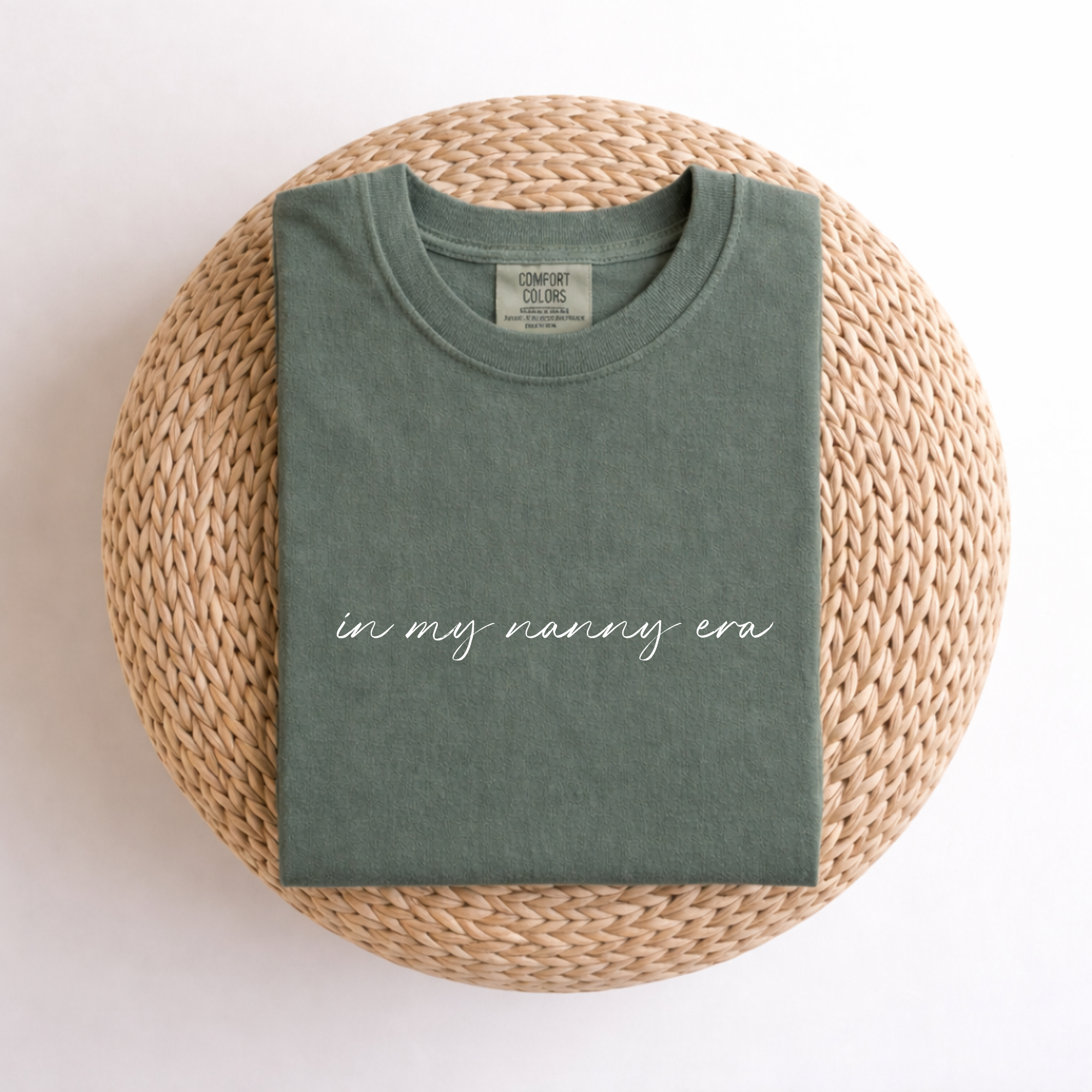 “In My Nanny Era" Minimalist Script T-Shirt