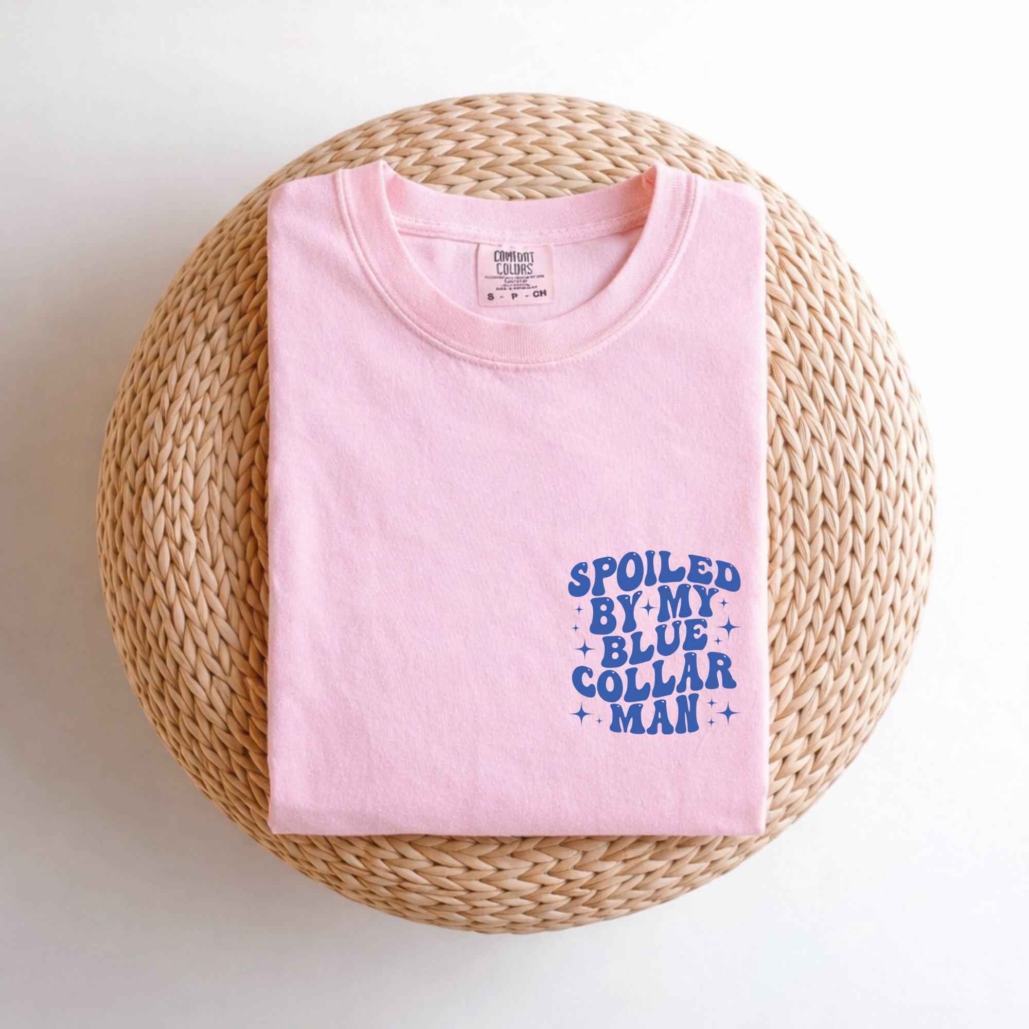 T-Shirt — "Spoiled by My Blue Collar Man" Retro Graphic Tee