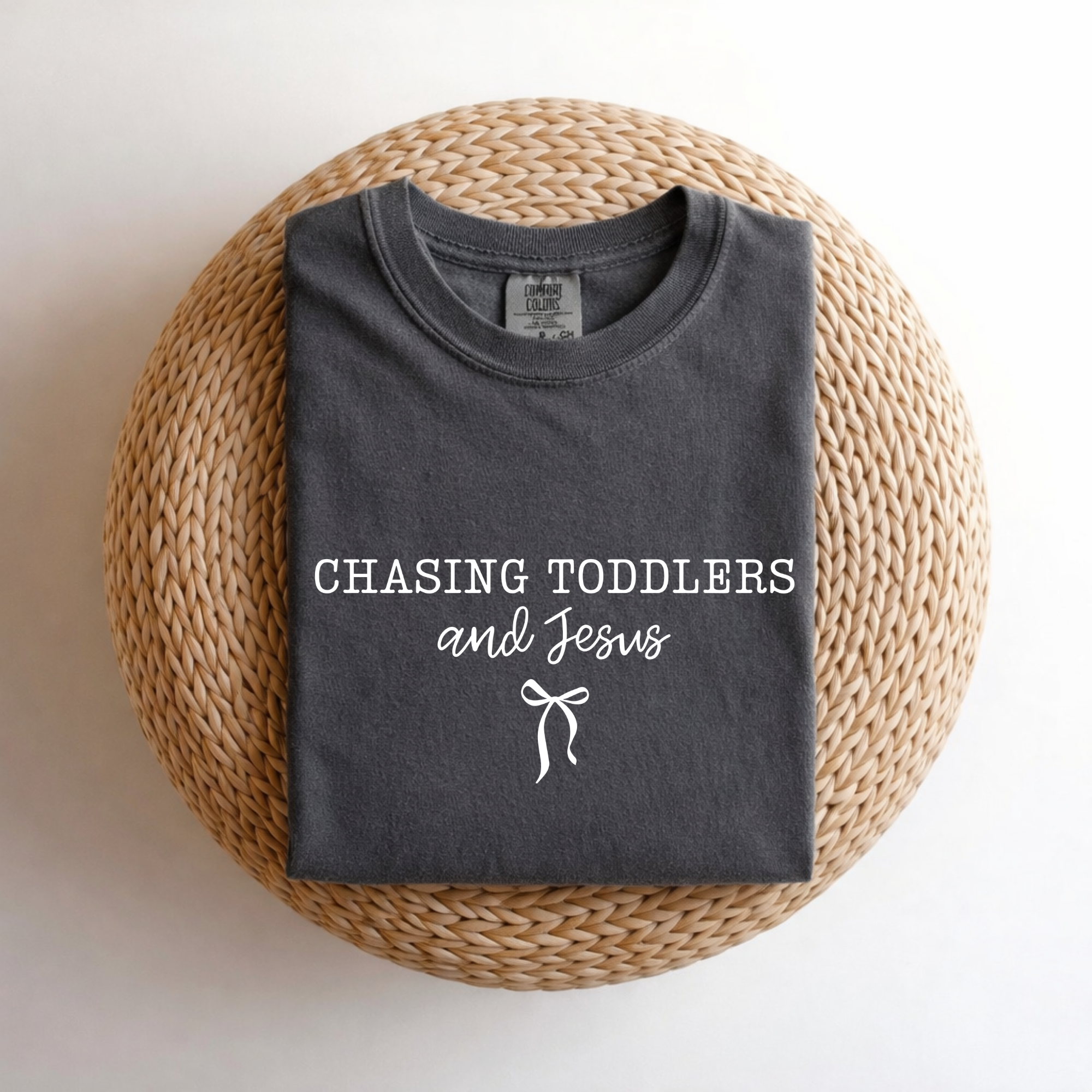 Chasing Toddlers and Jesus T-shirt — Funny Christian Mom Tee